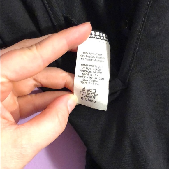 Black tank top bodysuit women’s size small - Picture 6 of 6